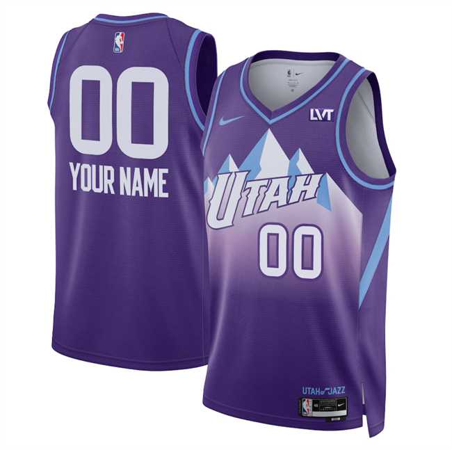 Mens Utah Jazz Active Player Custom Purple 2024-25 City Edition Stitched Basketball Jersey